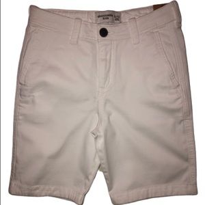 Abercrombie Kids twill classic shorts in white